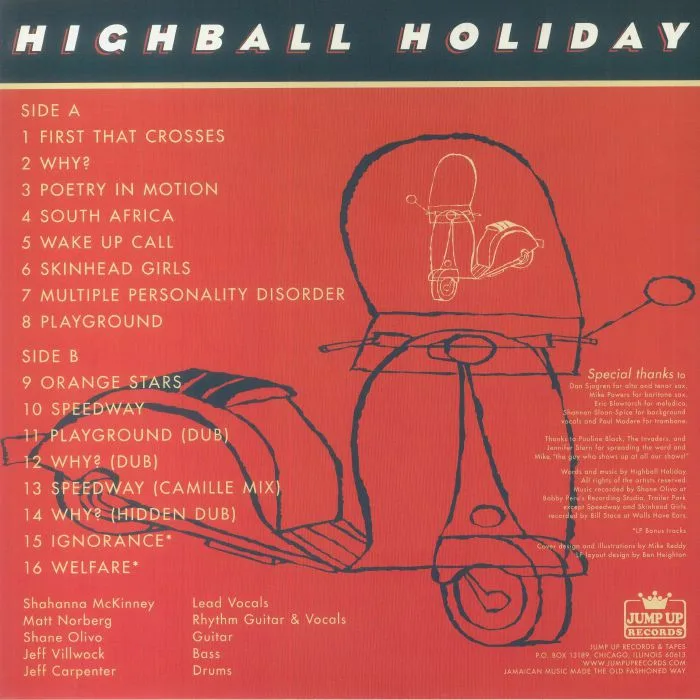 Back cover — HIGHBALL HOLIDAY — Highball Holiday (reissue)