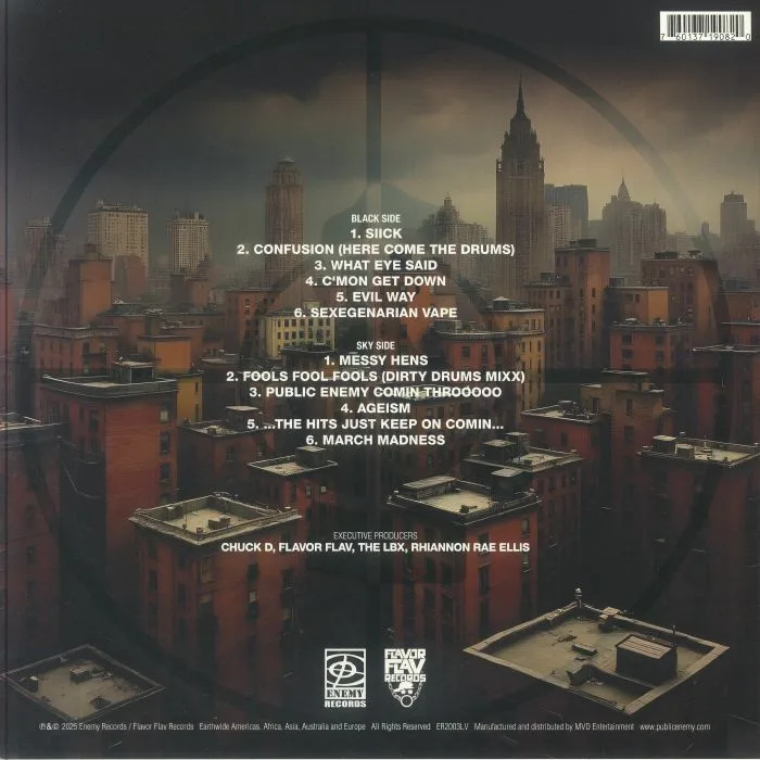 Обратная сторона обложки — PUBLIC ENEMY — Black Sky Over The Projects: Apartment 2025