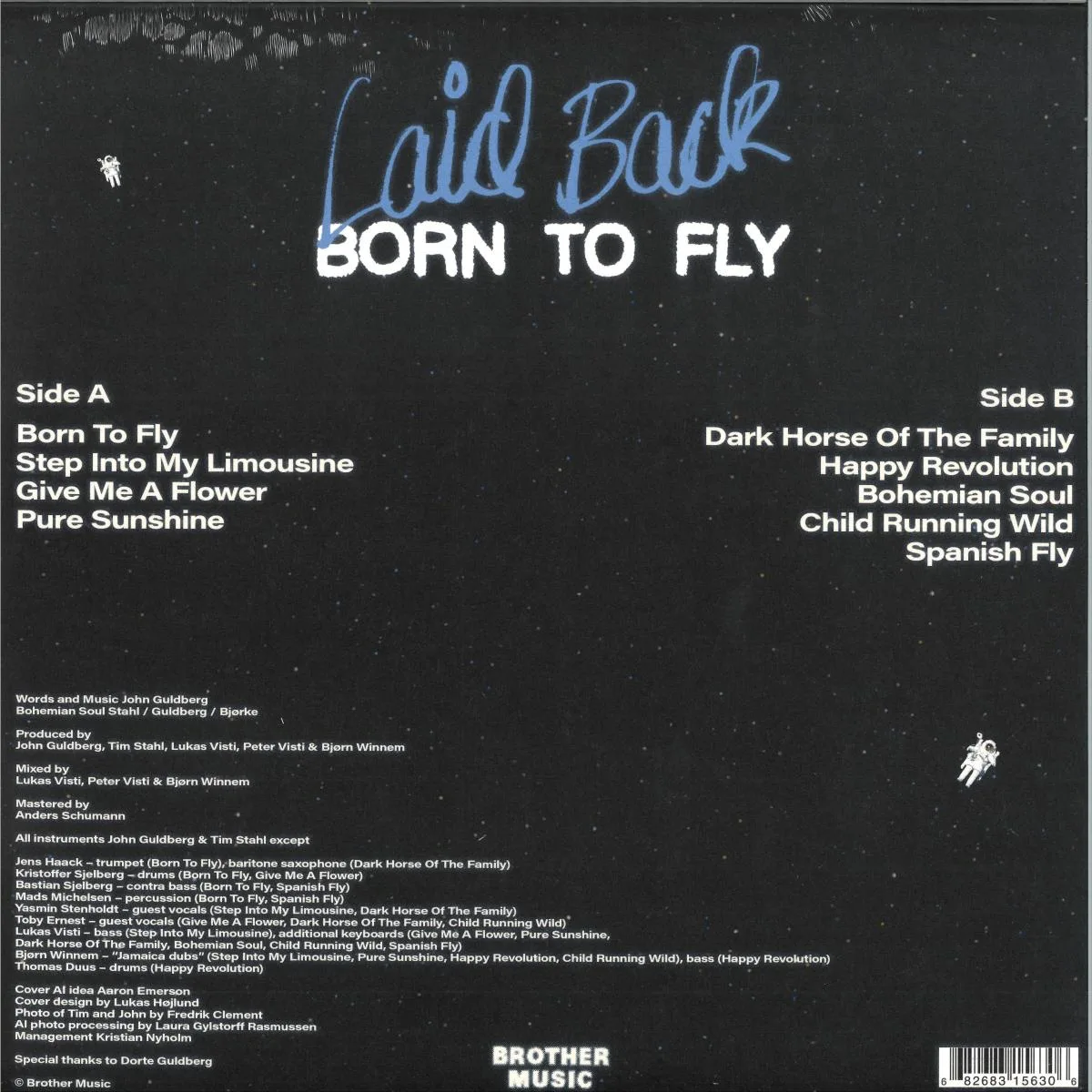 Back cover — Laid Back — Born To Fly LP