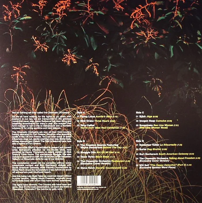 Обратная сторона обложки — The CINEMATIC ORCHESTRA / VARIOUS — Late Night Tales: Limited Collectors Edition