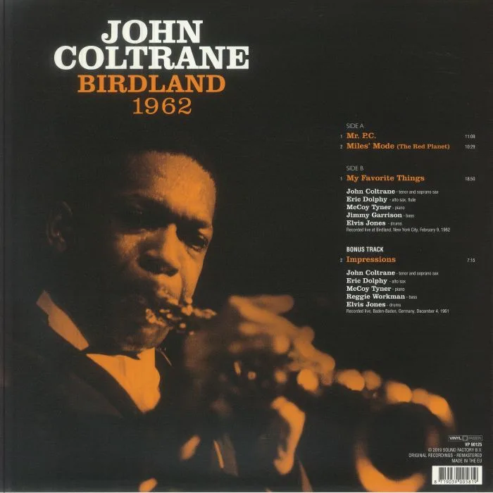 Back cover — John COLTRANE — Birdland 1962 (remastered)