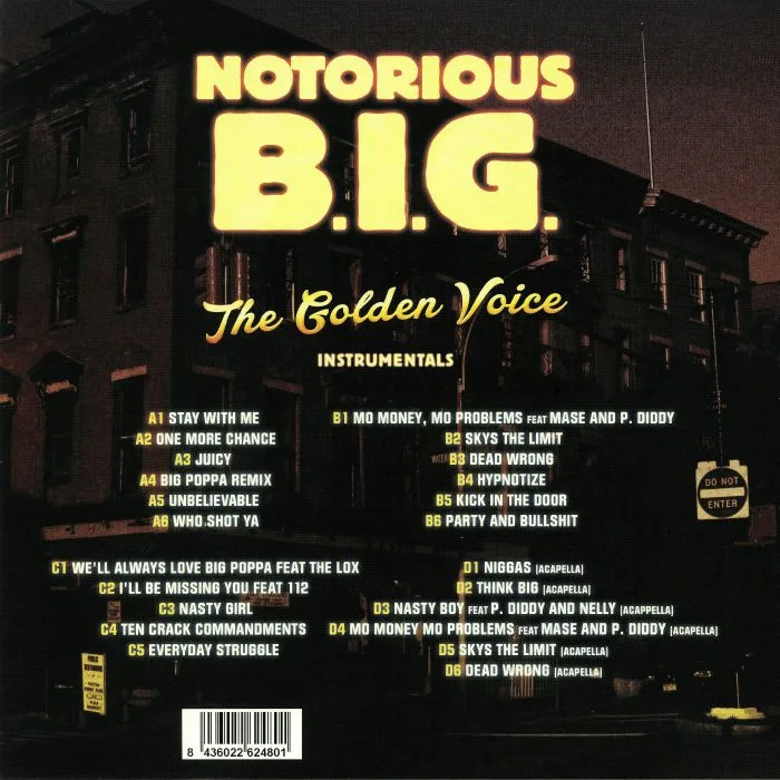 Обратная сторона обложки — NOTORIOUS BIG — The Golden Voice (Instrumentals)