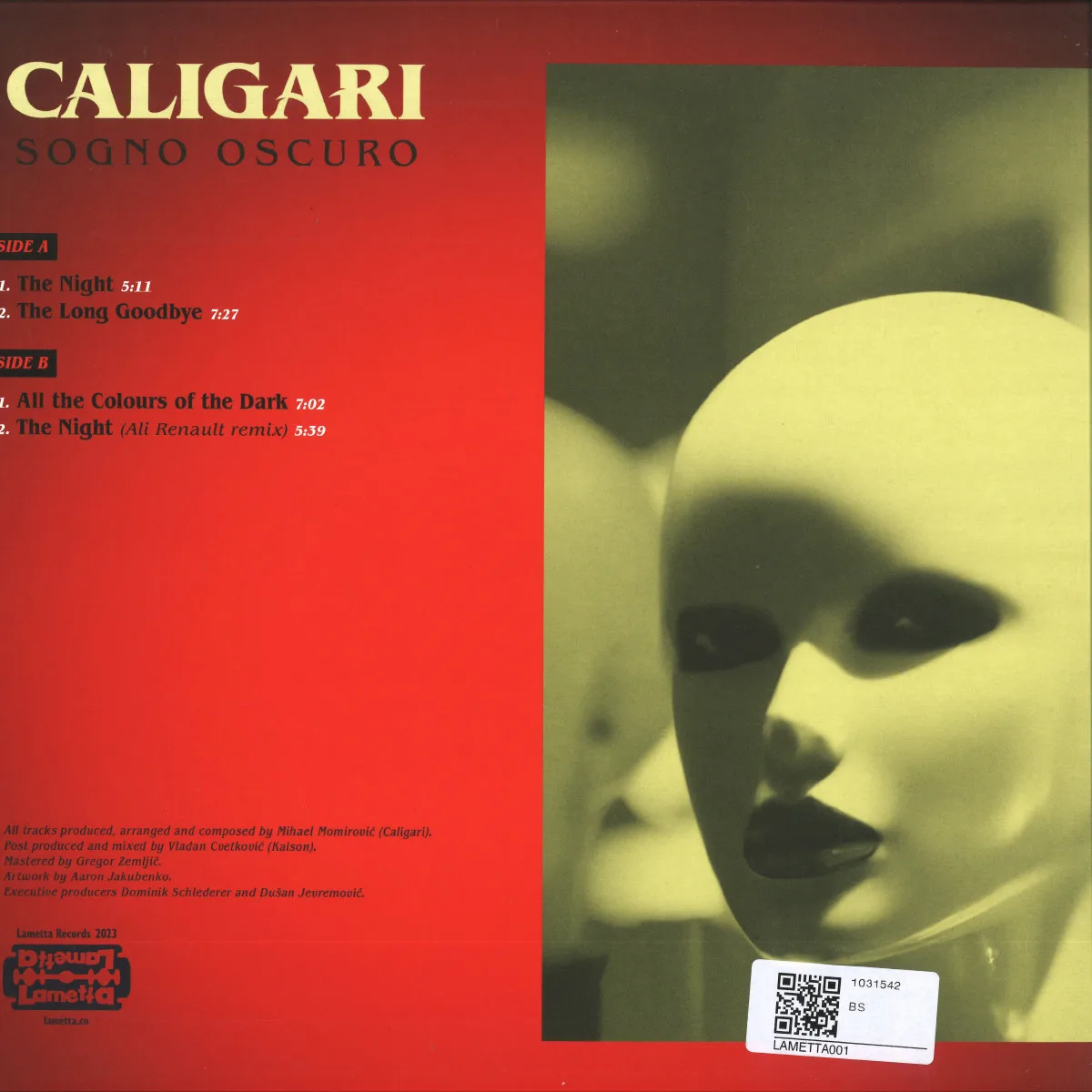 Back cover — Caligari — Sogno Oscuro