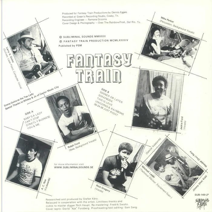 Back cover — FANTASY TRAIN — Fantasy Train (reissue)