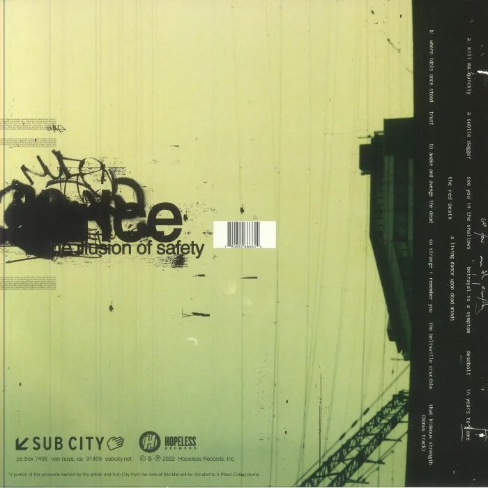 Back cover — THRICE — The Illusion Of Safety (reissue)
