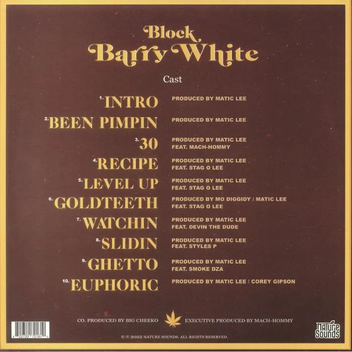 Обратная сторона обложки — BIG CHEEKO — Block Barry White