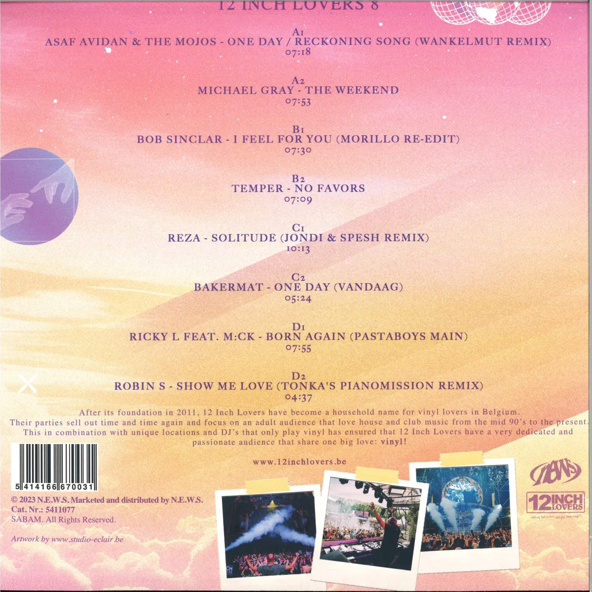 Back cover — Various — 12 INCH LOVERS 8 (2x12")
