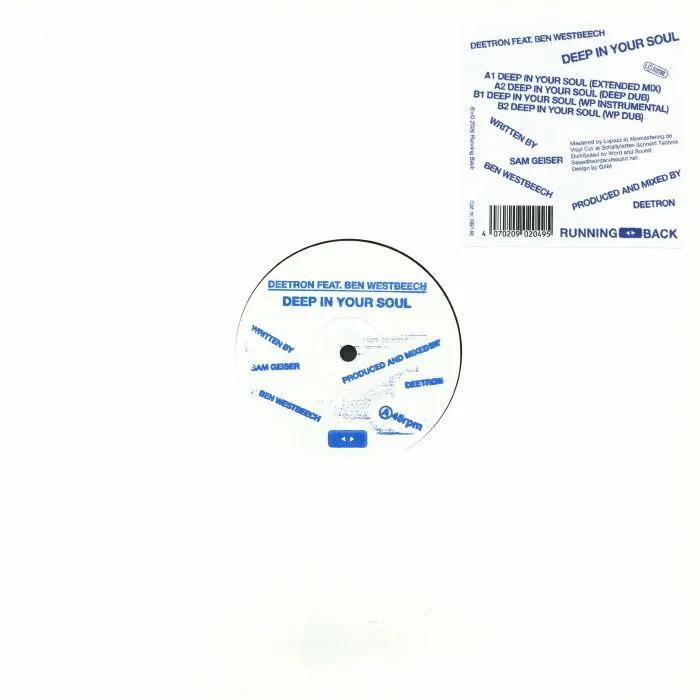 Лицевая сторона обложки — DEETRON / BEN WESTBEECH — Deep In Your Soul