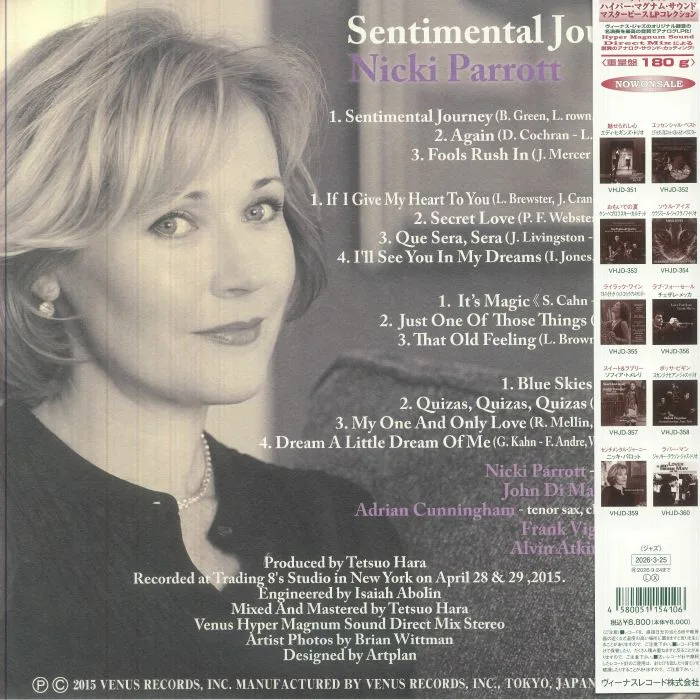 Back cover — Nicki PARROTT — Sentimental Journey (reissue)