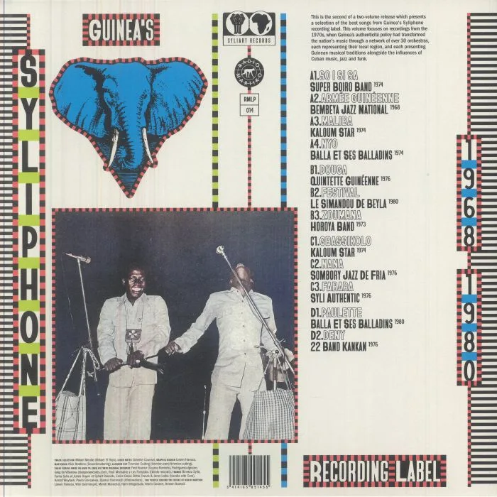 Back cover — VARIOUS — Music For A Revolution Vol 2: Guinea's Syliphone Recording Label (1968-1980)