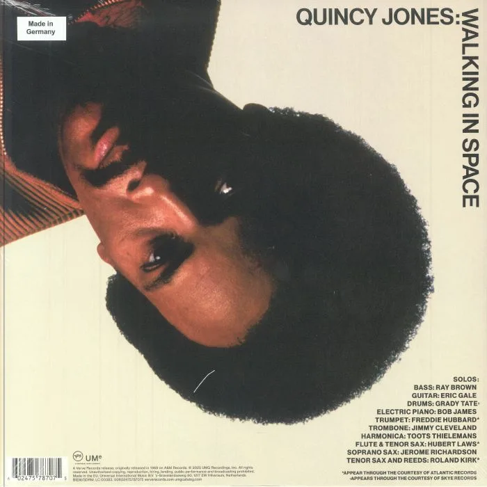 Обратная сторона обложки — Quincy JONES — Walking In Space (reissue)