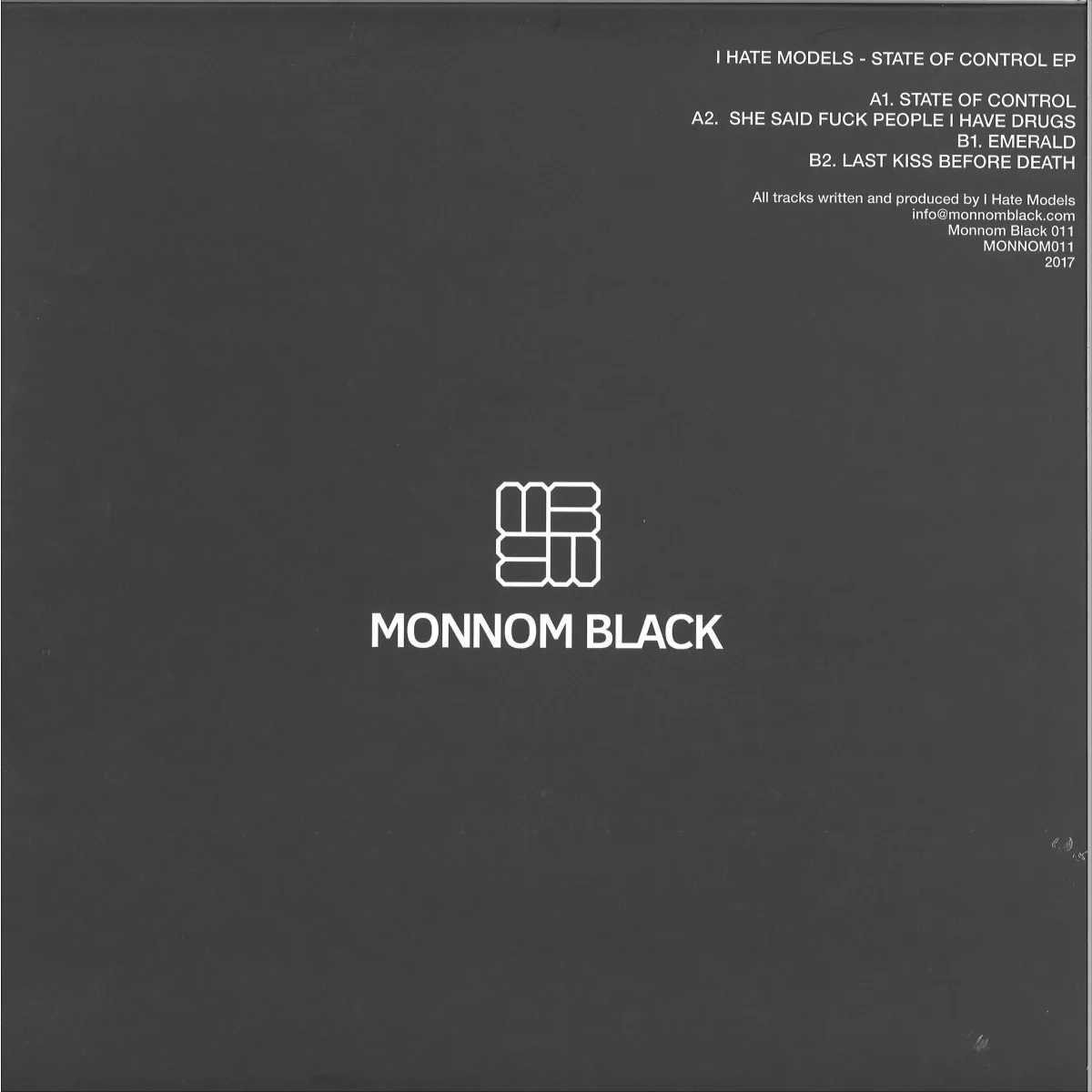 Обратная сторона обложки — I Hate Models — State Of Control Ep