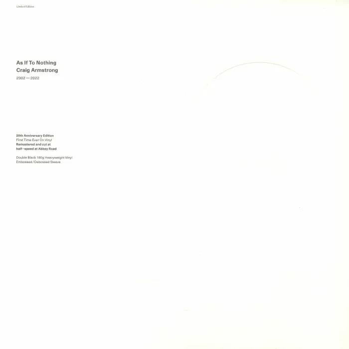 Craig ARMSTRONG — As If To Nothing (20th Anniversary Edition) (half speed remastered)