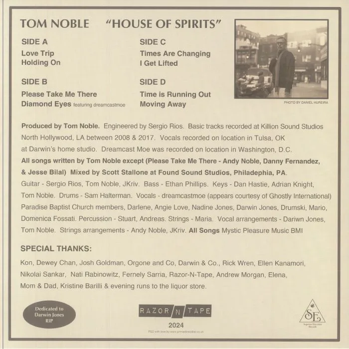 Обратная сторона обложки — Tom NOBLE — Tom Noble Presents House Of Spirits