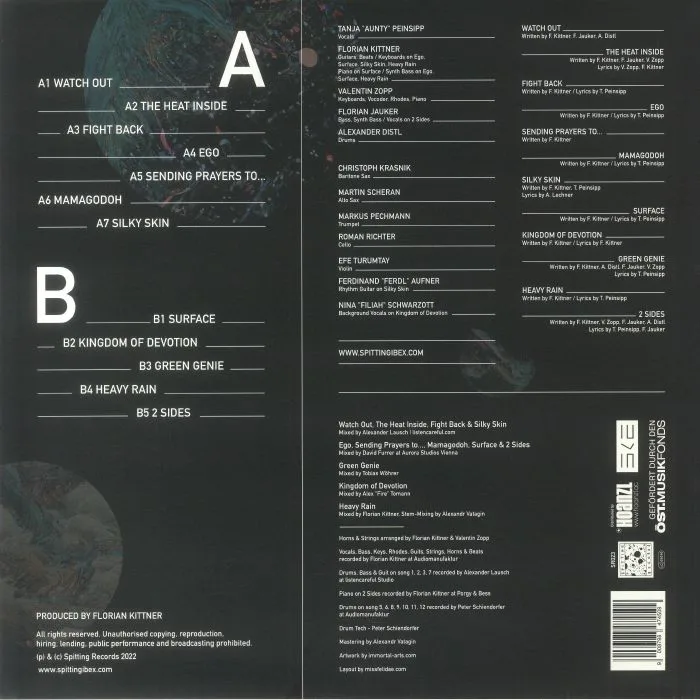 Back cover — SPITTING IBEX — EGO