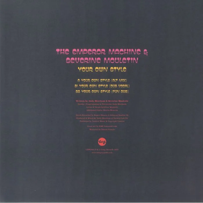Back cover — The EMPEROR MACHINE / SEVERINE MOULETIN — Your Own Style