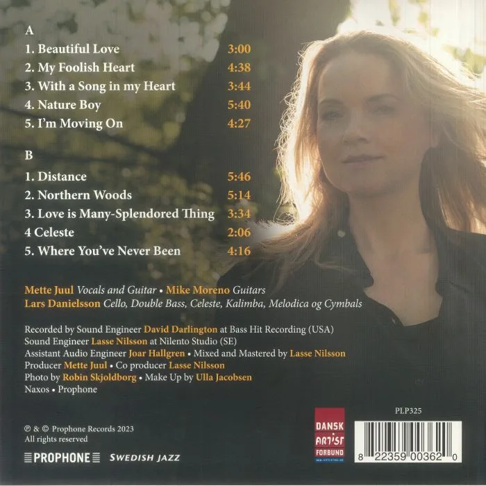 Back cover — Mette JUUL feat LARS DANIELSSON / MIKE MORENO — Celeste