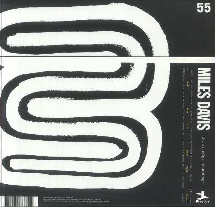 Обратная сторона обложки — Miles DAVIS — Miles 55: The Prestige Recordings