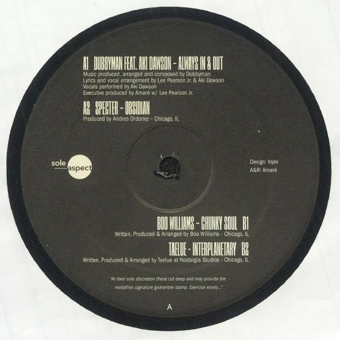 Front cover — DUBBYMAN / SPECTER / BOO WILLIAMS / TAELUE — Sole Discretion EP Part 2