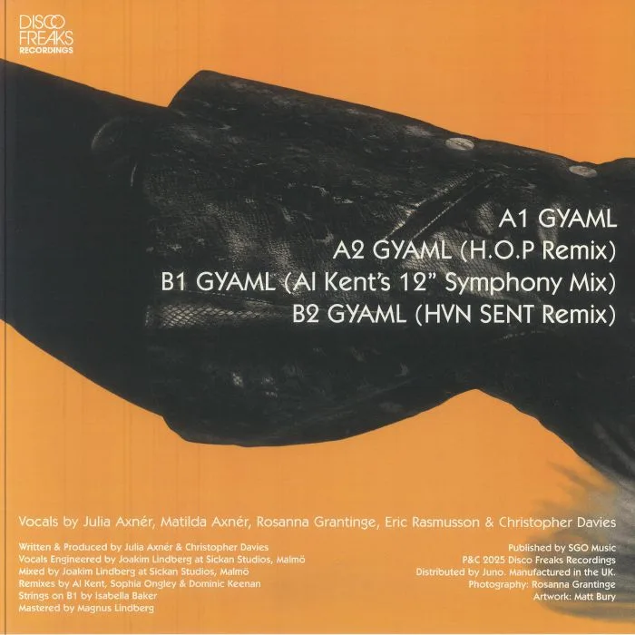 Back cover — AXNER — GYAML (feat H.O.P, Al Kent & HVN SENT remixes)