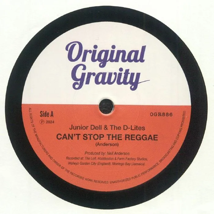 Front cover — JUNIOR DELL & THE D LITES / WOODFIELD RD ALLSTARS — Can't Stop The Reggae
