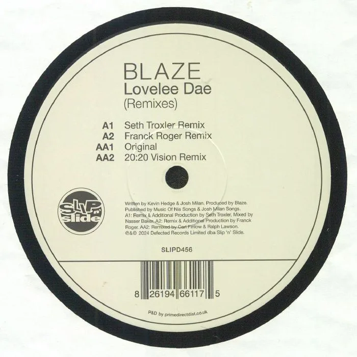 Back cover — BLAZE — Lovelee Dae (remixes & original)