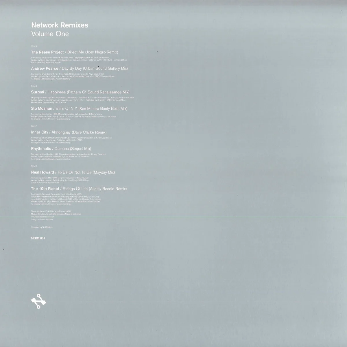 Обратная сторона обложки — Various — Network Remixes - Volume One 2x12"
