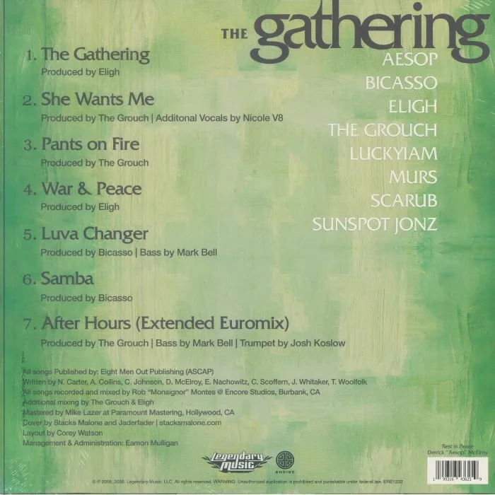 Обратная сторона обложки — LIVING LEGENDS — The Gathering (Record Store Day RSD 2026)