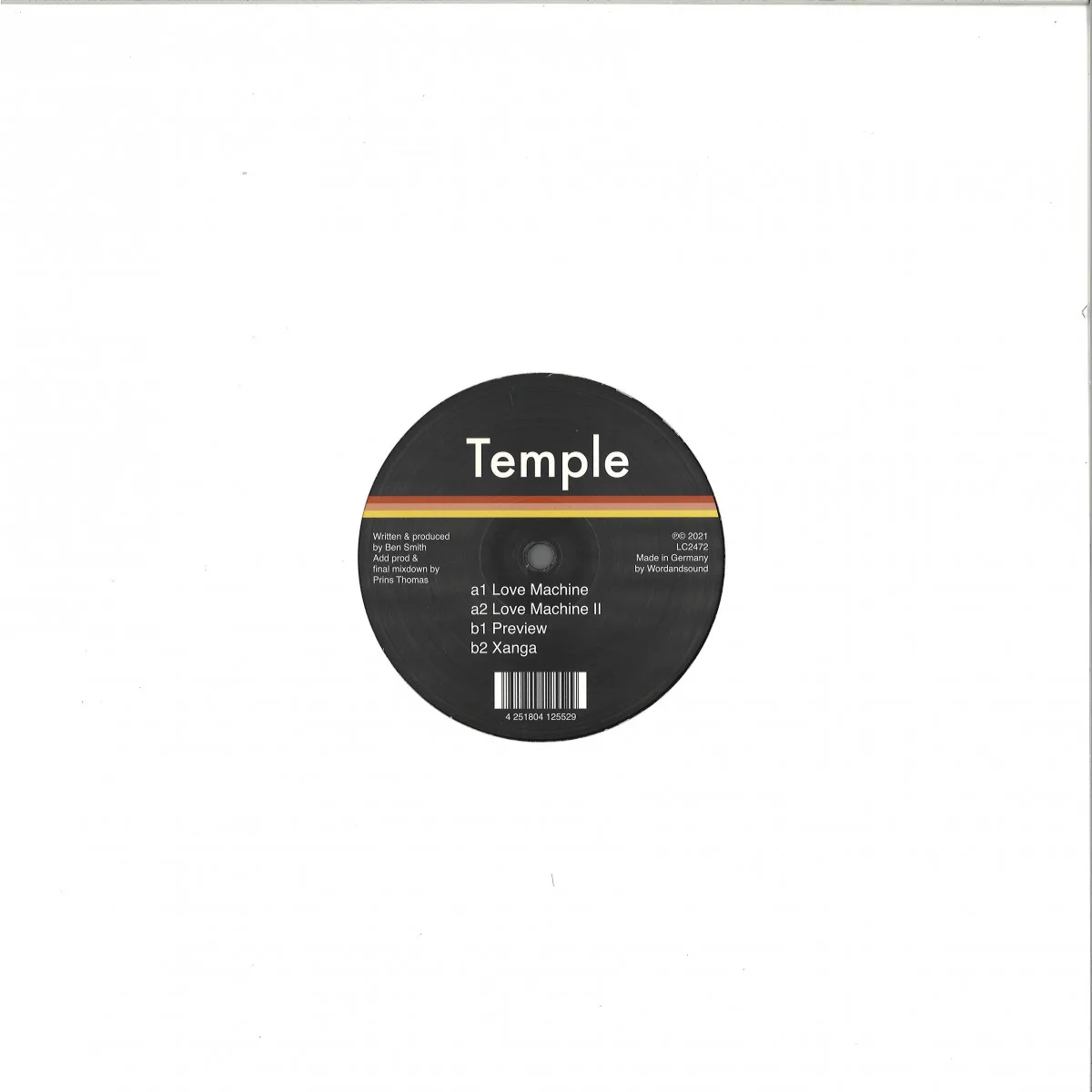 Обратная сторона обложки — Temple — Love Machine