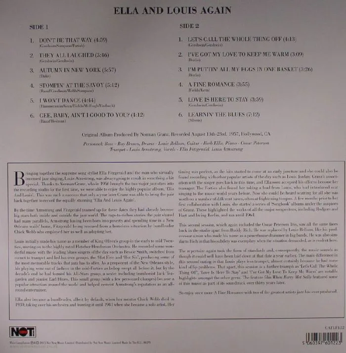 Back cover — Ella FITZGERALD / LOUIS ARMSTRONG — Ella & Louis Again