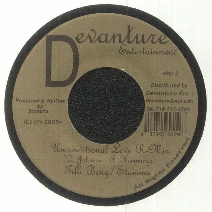 Back cover — TILLI BENG / STAMMA — Unconditional Love (warehouse find)