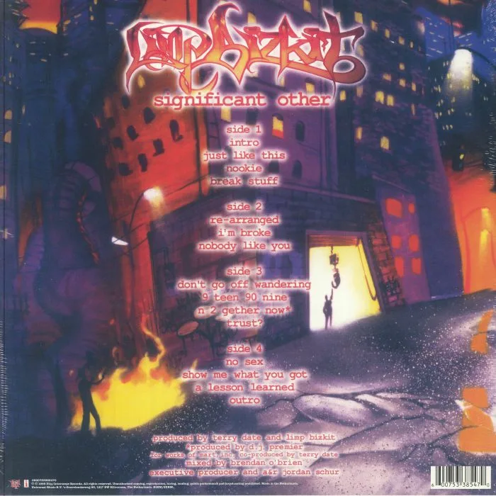 Обратная сторона обложки — LIMP BIZKIT — Significant Other (reissue)