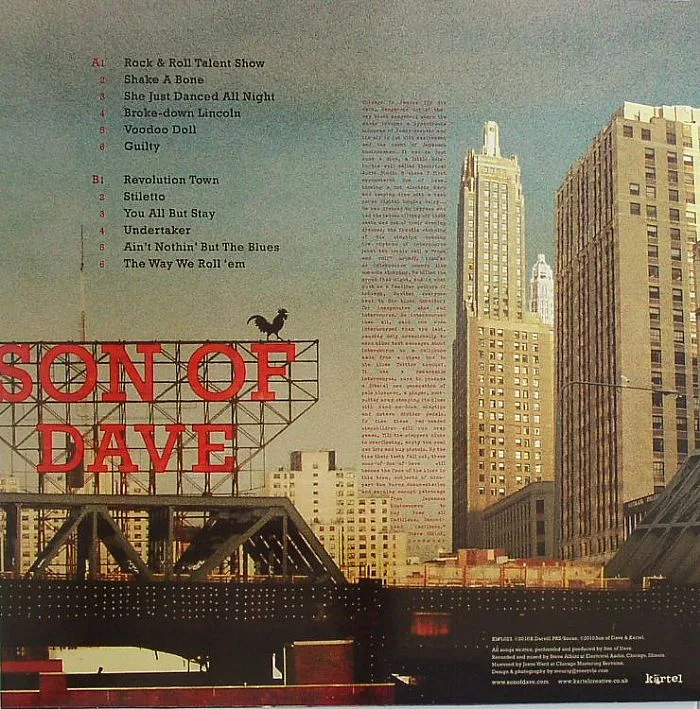 Back cover — SON OF DAVE — Shake A Bone