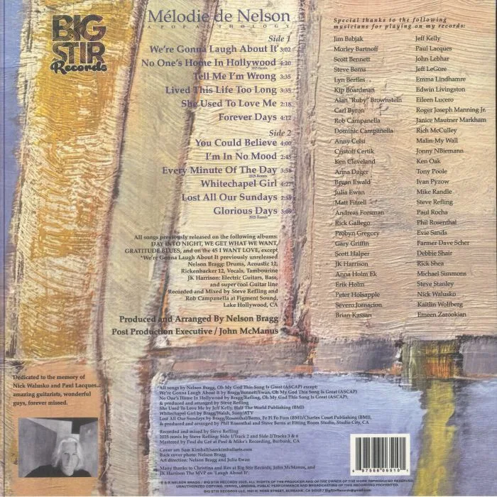 Back cover — Nelson BRAGG — Melodie De Nelson: A Pop Anthology