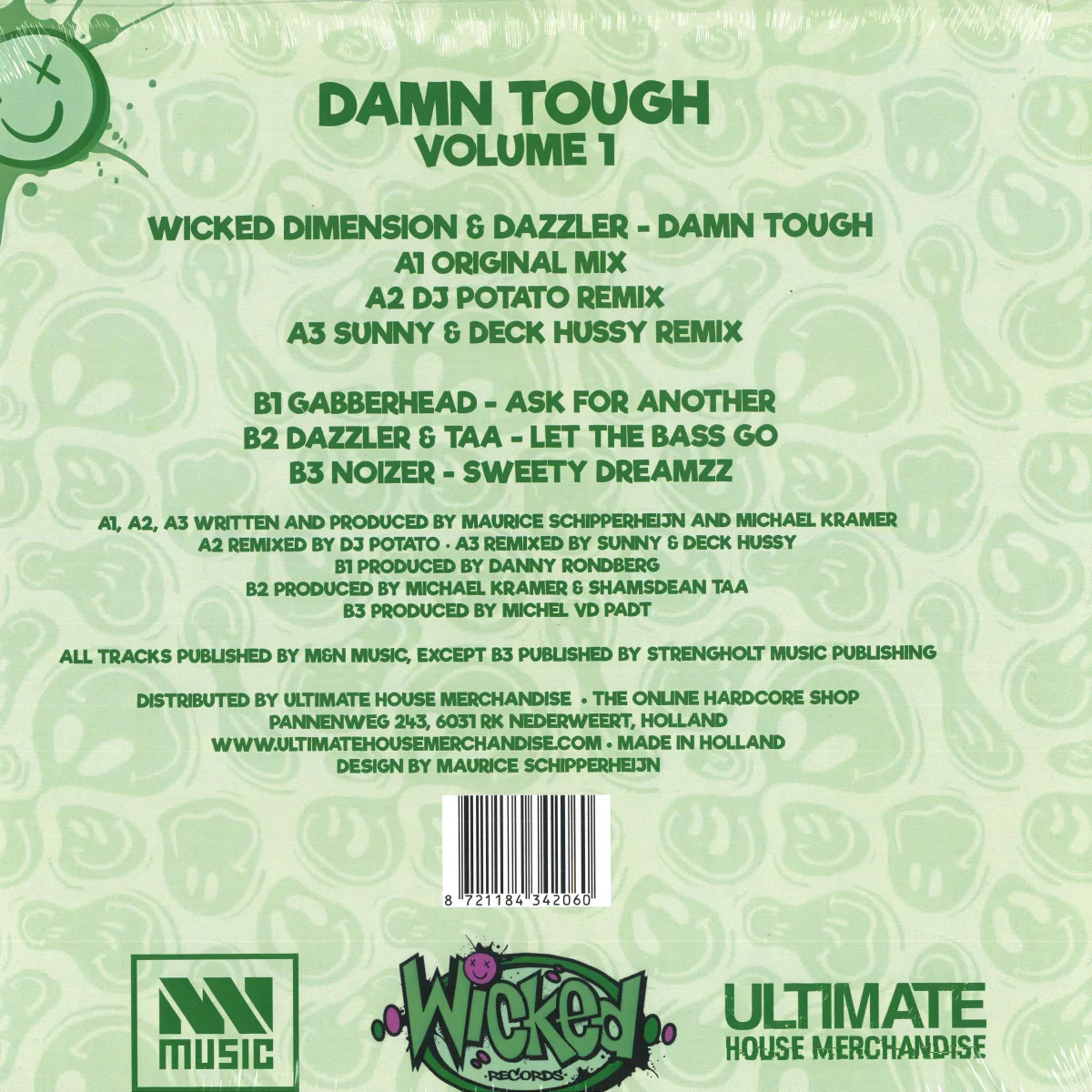Обратная сторона обложки — Various — Damn Tough Volume 1