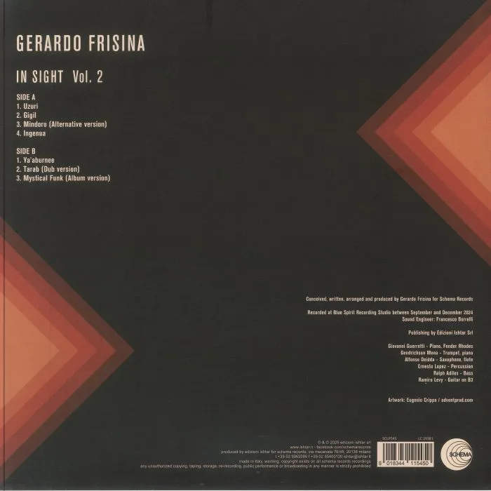 Обратная сторона обложки — Gerardo FRISINA — In Sight Vol 2