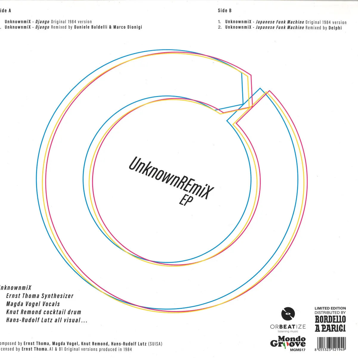 Back cover — Unknownmix — UNKNOWNREMIX EP