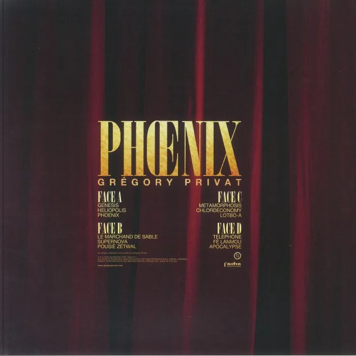 Обратная сторона обложки — Gregory PRIVAT — Phoenix