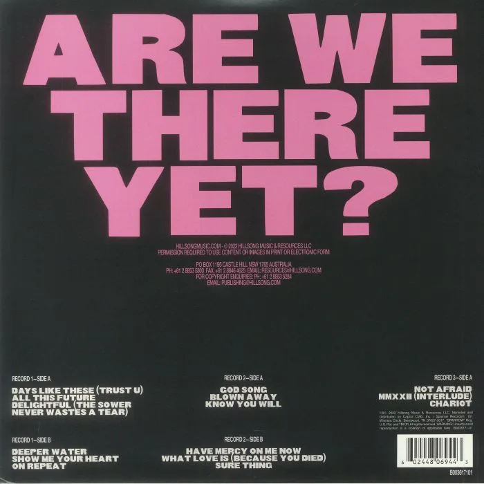 Обратная сторона обложки — HILLSONG UNITED — Are We There Yet?