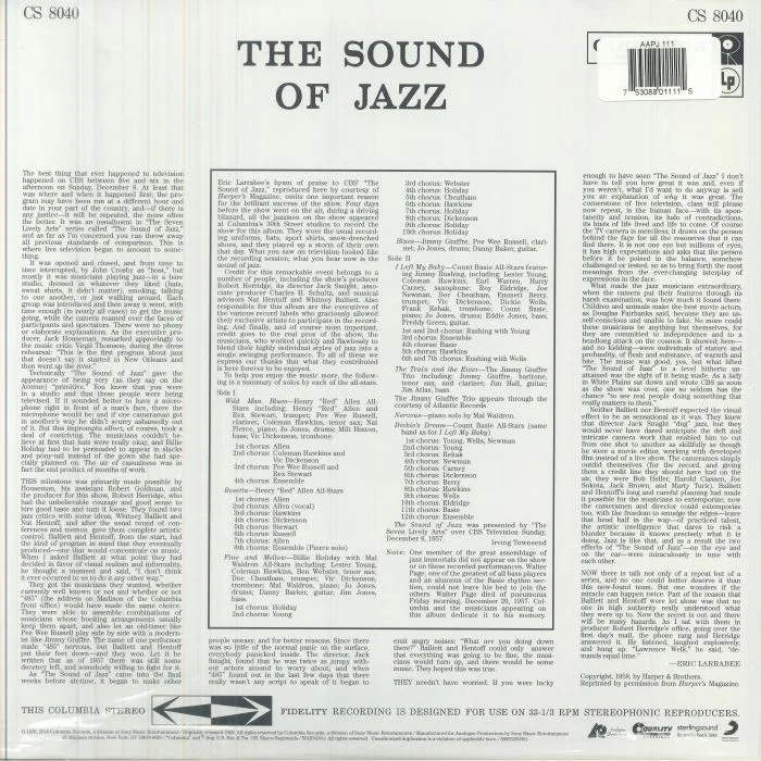 Back cover — VARIOUS — The Sound Of Jazz (remastered)
