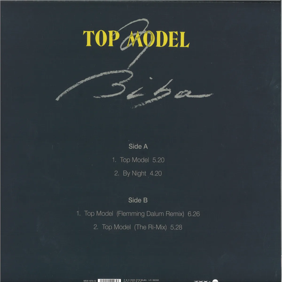 Обратная сторона обложки — Biba — Top Model LP