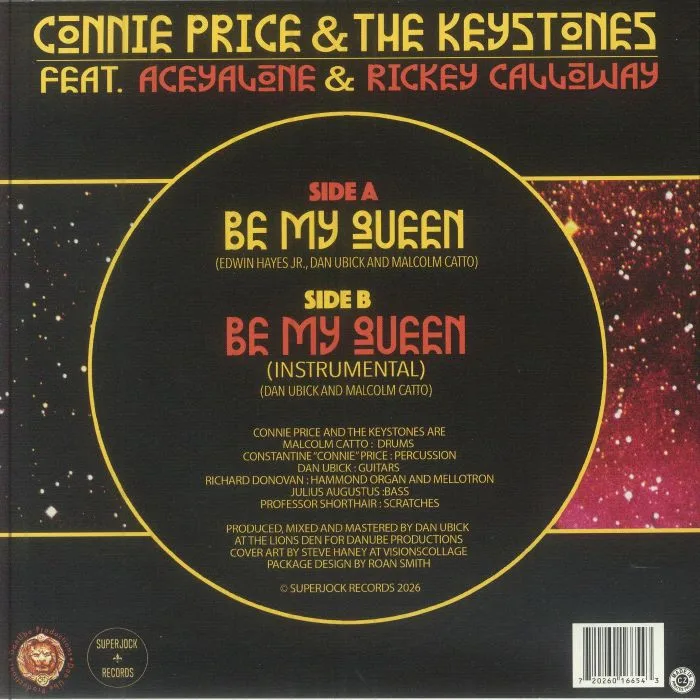 Обратная сторона обложки — CONNIE & THE KEYSTONES PRICE feat ACEYALONE / RICKEY CALLOWAY — Be My Queen