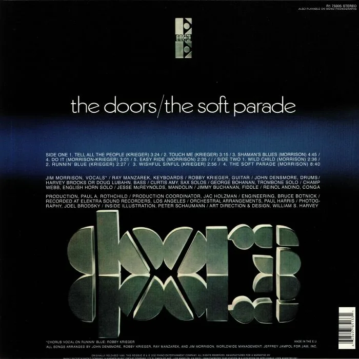 Back cover — The DOORS — The Soft Parade (50th Anniversary)