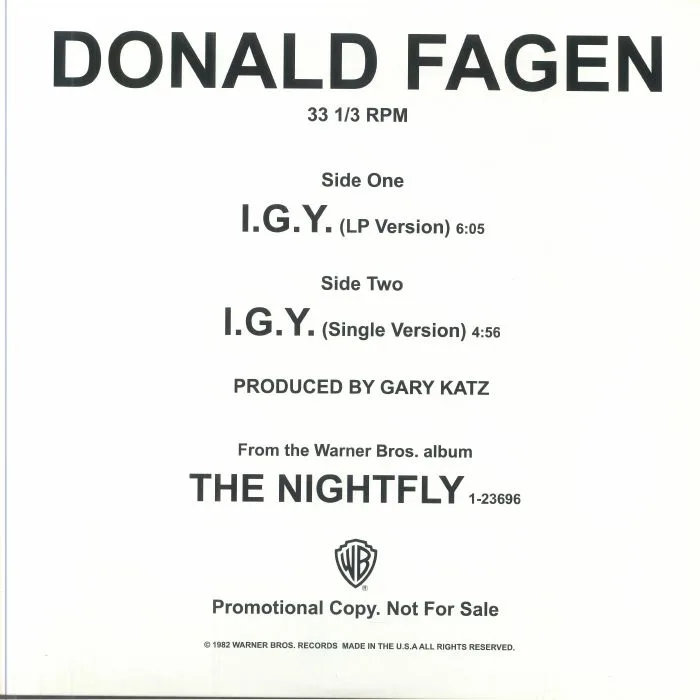 Donald FAGEN — IGY (What A Beautiful World)
