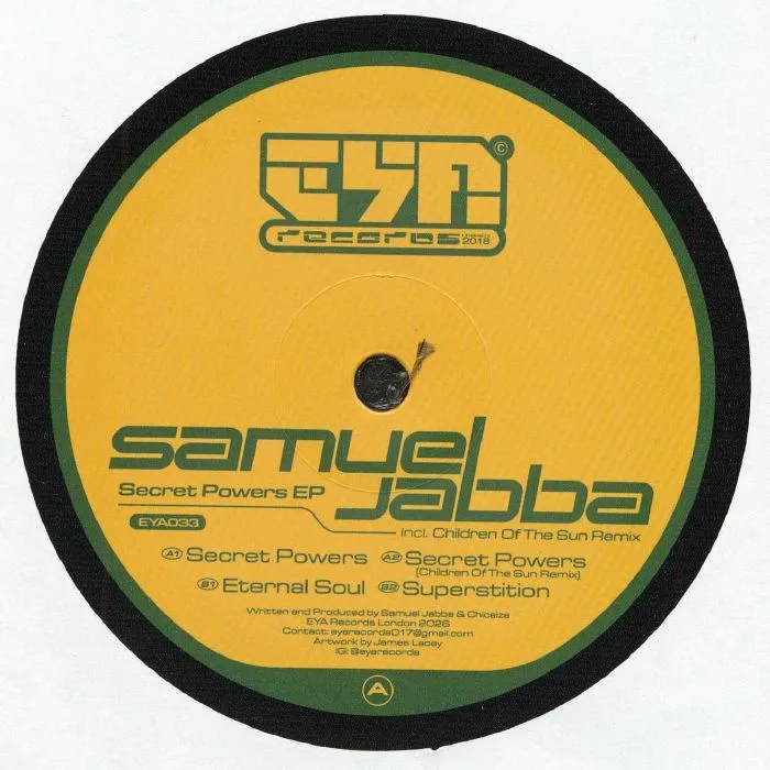 Лицевая сторона обложки — Samuel JABBA — Secret Powers EP