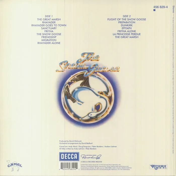 Обратная сторона обложки — CAMEL — Music Inspired By The Snow Goose (remastered)