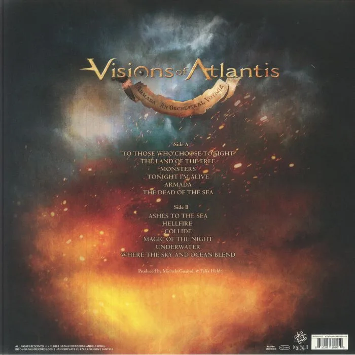 Обратная сторона обложки — VISIONS OF ATLANTIS — Armada: An Orchestral Voyage