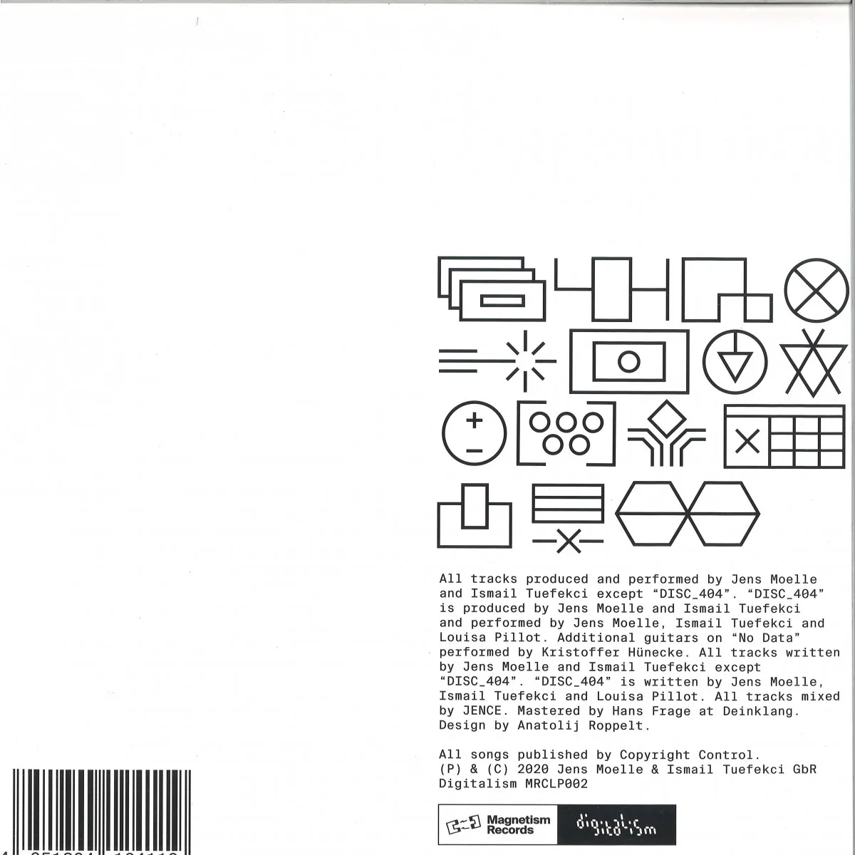 Back cover — Digitalism — Jpeg 2x12"