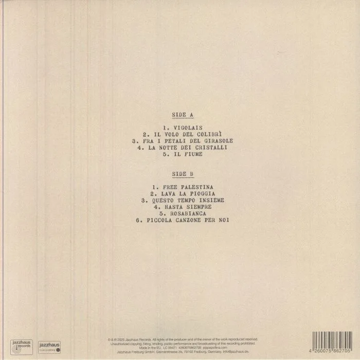 Back cover — Pippo POLLINA — Fra Guerra E Pace