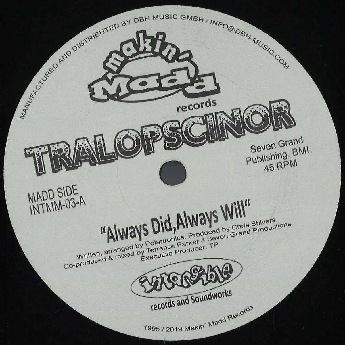 Front cover — Tralopscinor — Always Did, Always Will / Shadow